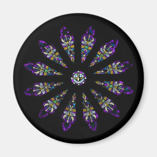 Imán Mandala del vitral