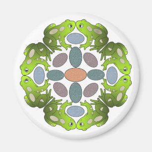 Imán Mandala divertida de la rana