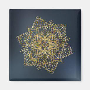 Imán Mandala dorada