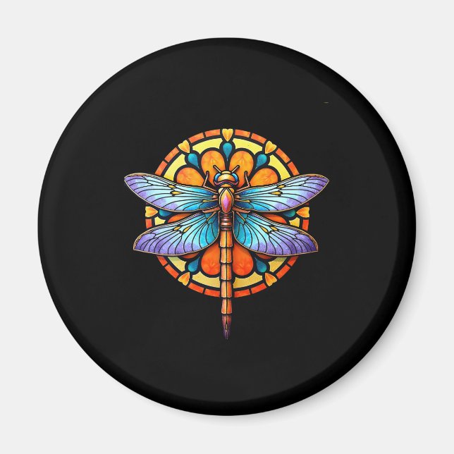 Imán Mandala Dragonfly Luminous Sacred Geometry Spiritu (Frente)