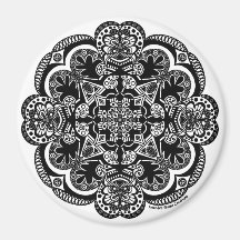Mandala en blanco y negro