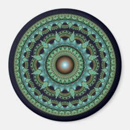 Imán Mandala estrella fractal brillante
