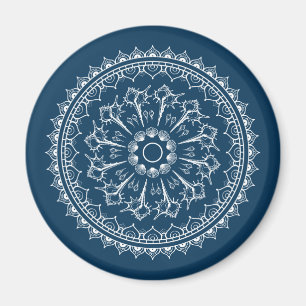 Imán Mandala hecha de Seashells