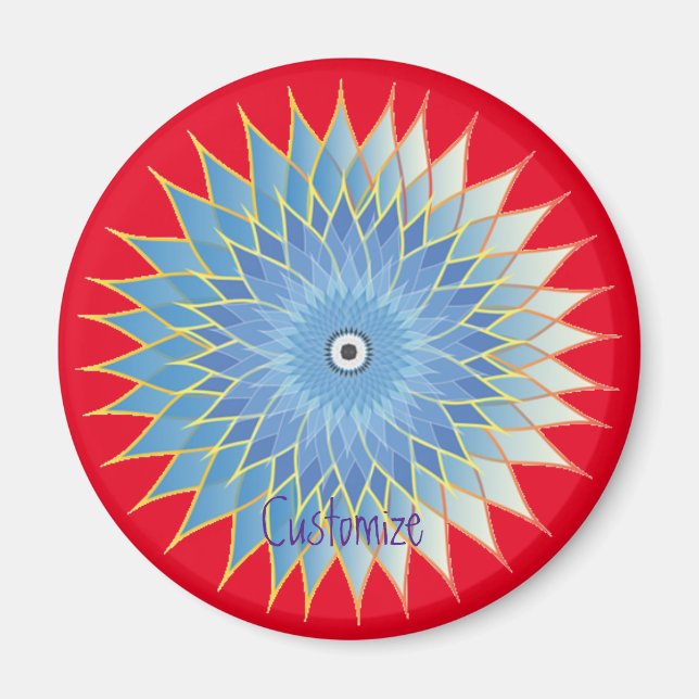 Imán Mandala Lotus Blossom Thunder_Cove (Frente)
