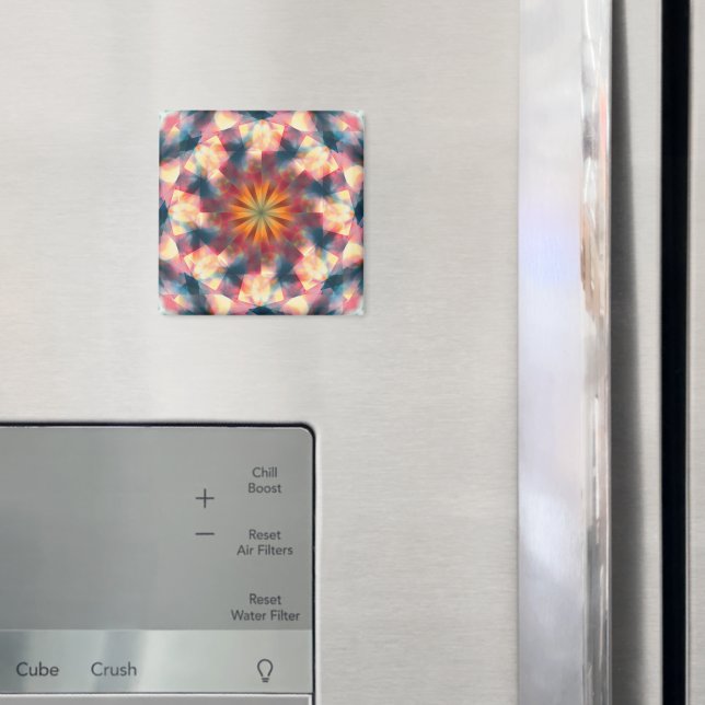 Imán Mandala psicodélica de Kaleidoscópico de Prisma (In situ (nevera))