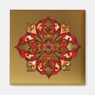 Imán Mandala roja de Jánuca