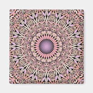 Imán Mandala rosa con estilo