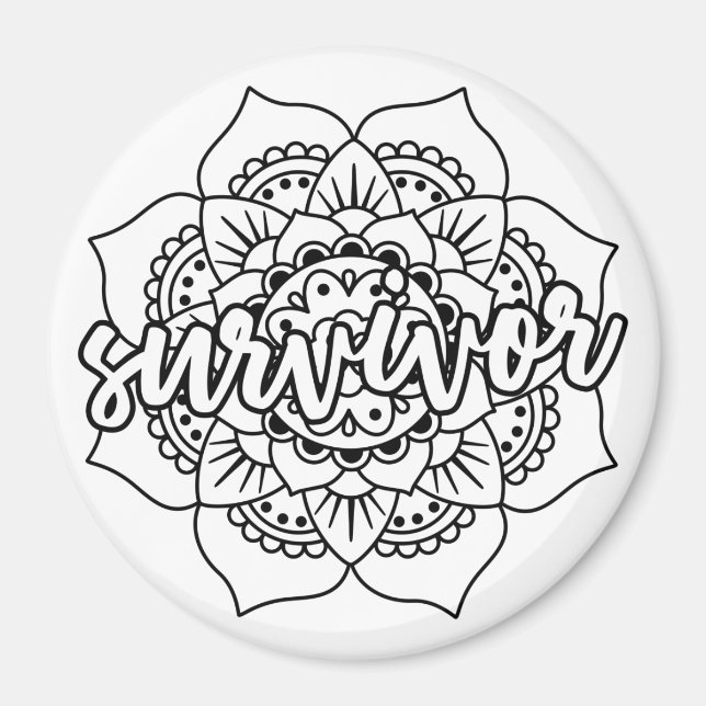 Imán Mandala, superviviente del cáncer (Frente)
