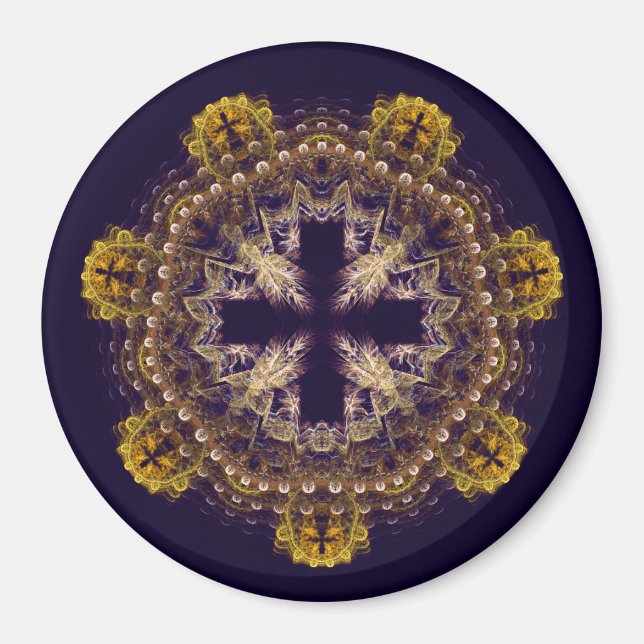 Imán Mandala transversal fractal (Frente)