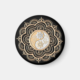 Imán Mandalas de oro y plata