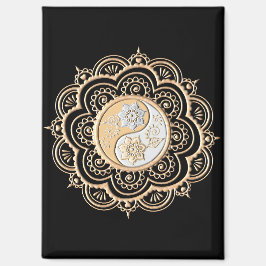 Imán Mandalas de oro y plata