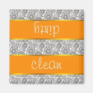 Imán Mandarina Paisley negra