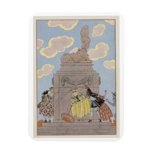 Imán Mandoline, ilustracion de 'Fetes Galantes' de Pa (Vertical)