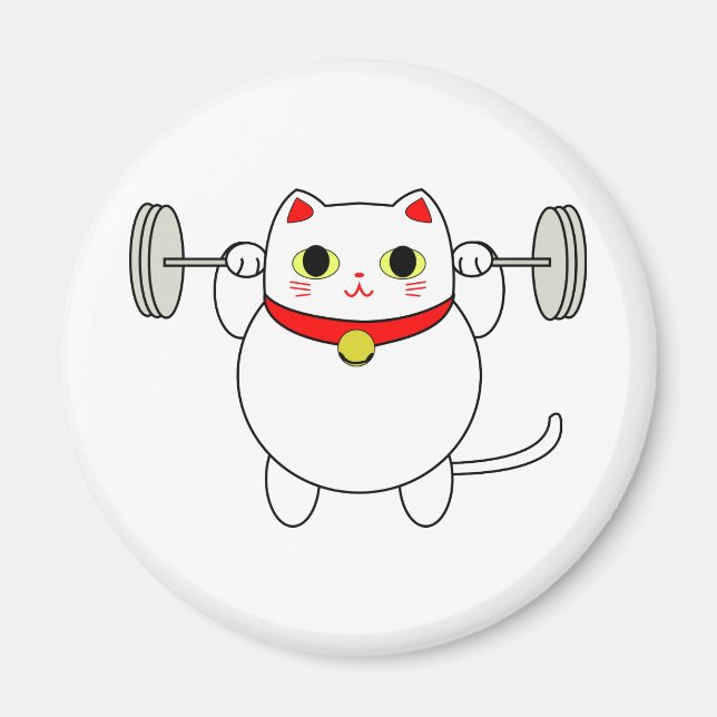 Imán Maneki Neko Squatong Cat (Frente)