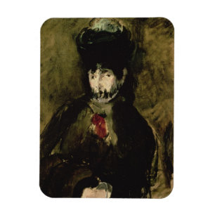 Imán Manet el Berthe Morisot que lleva un velo, 1872