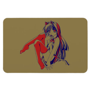 Imán Manga americana Neko Catgirl Kawaii Anime