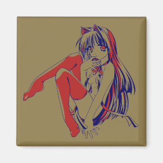 Imán Manga Americano Neko Gatita Kawaii Anime