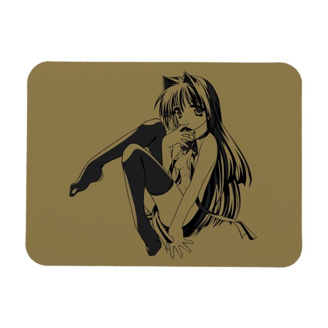 Imán Manga, Neko Catgirl Furry Kawaii Loli (Horizontal)