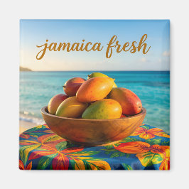 Imán Mango fresco de Jamaica junto al mar