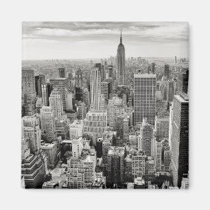 Imán Manhattan, Nueva York (panorama en blanco y negro)