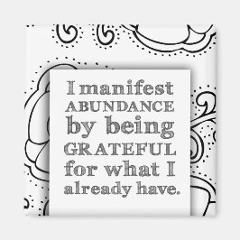 Imán Manifiesto Abundancia Al Ser Afirmación Agradecida