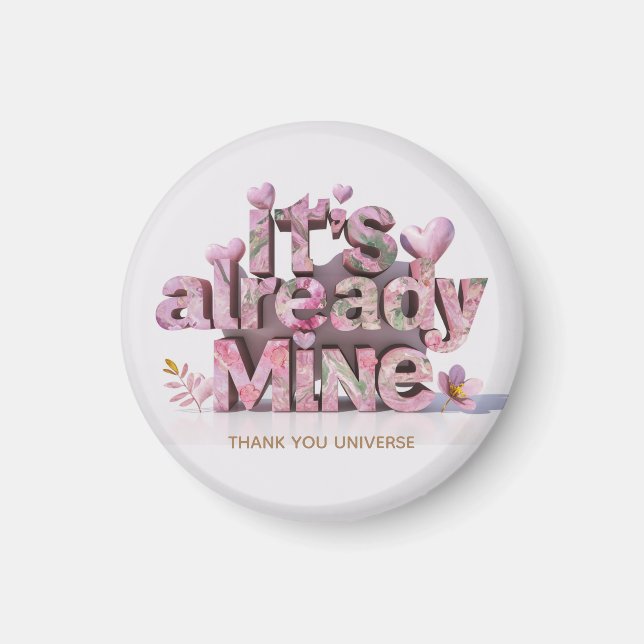 Imán *~* Manifiesto de atracción de la ley del Corazón  (Frente)