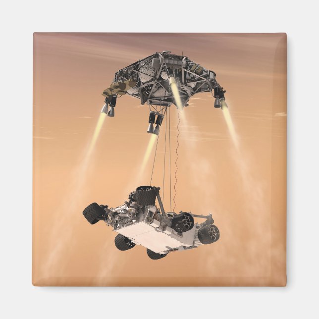 Imán Maniobra de la grúa del cielo durante la descenden (Frente)