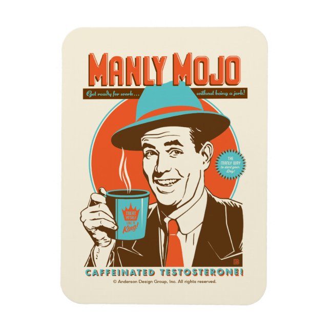 Imán Manly Mojo Café (Vertical)