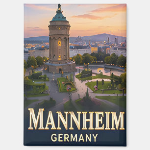 Imán ✈️ Mannheim Alemania Regalo de viaje 🏛️