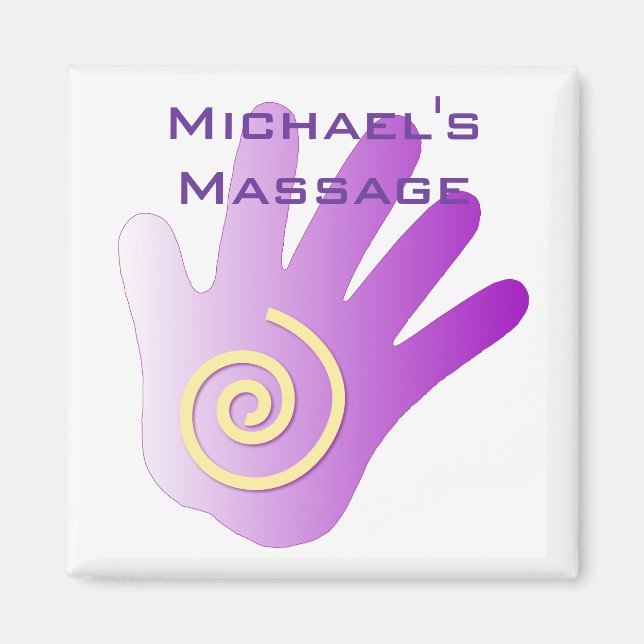 Imán Mano de curación - Púrpura (Frente)