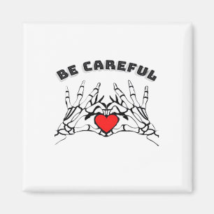 Imán Mano De Esqueleto Con Clásico Del Corazón