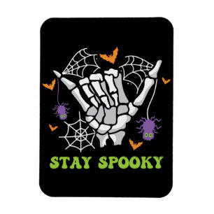 Imán Mano de esqueleto de Stay Spooky Halloween