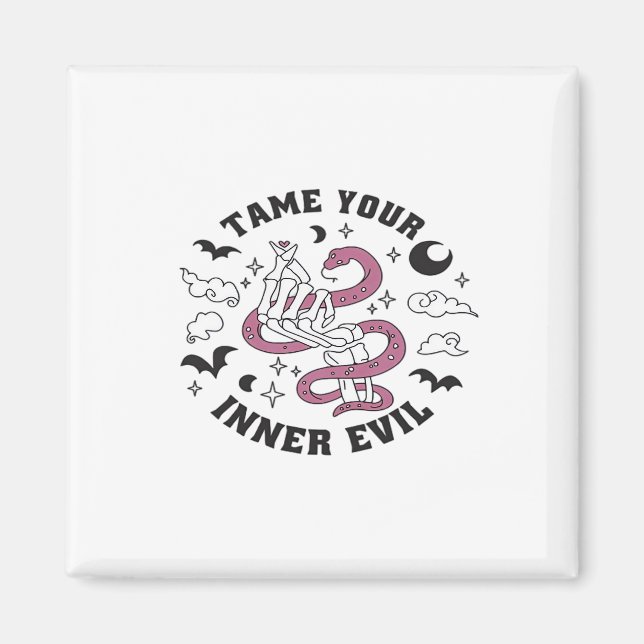 Imán Mano de esqueleto haciendo corazón (Frente)