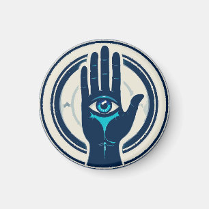 Imán 👁️ Mano Mística Con Ojo Central Para Espiritual