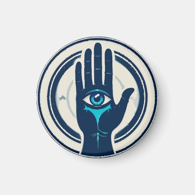 Imán 👁️ Mano Mística Con Ojo Central Para Espiritual (Frente)