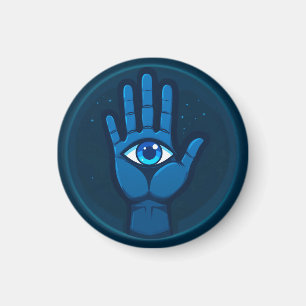 Imán 👁️ Mano Mística Con Ojo Decoración Espiritual Par