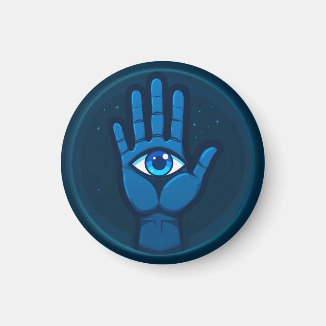 Imán 👁️ Mano Mística Con Ojo Decoración Espiritual Par (Frente)