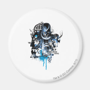 Imán Mano negra - Collage azul