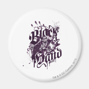 Imán Mano negra - collage púrpura