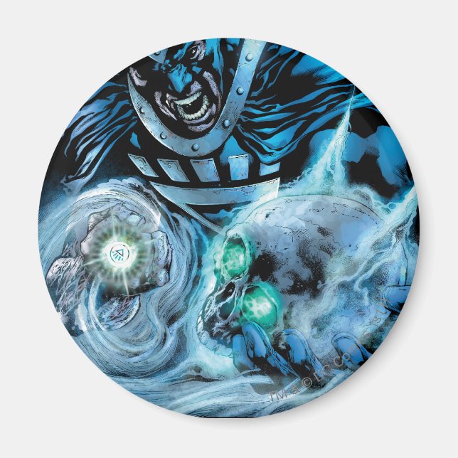 Imán Mano negra con panel de cráneo (Frente)