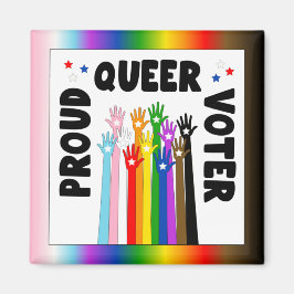Imán Manos de arco iris de Orgullo Gay Voter