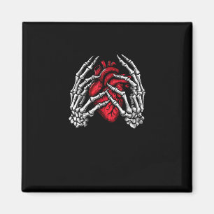 Imán Manos de esqueleto sosteniendo disfraz de Hallowee