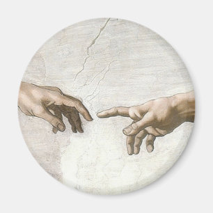 Imán Manos de la Creación de Adán de Miguel Ángel Arte 