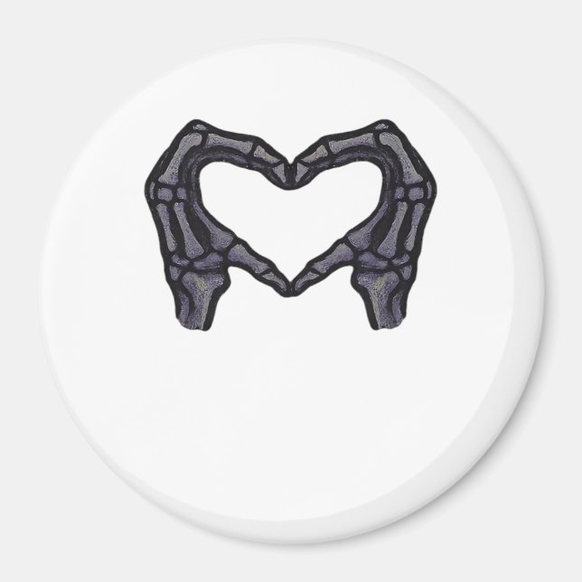 Imán Manos esqueléticas formando un corazón (Frente)