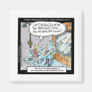 Imán Manos limpias frías con armas y regalos divertidos