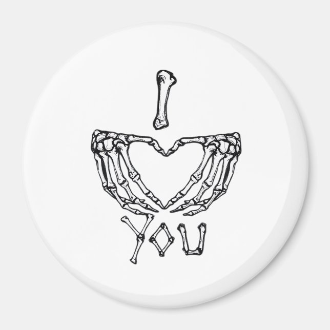 Imán Manos Skeleton Haciendo Un Corazón (Frente)