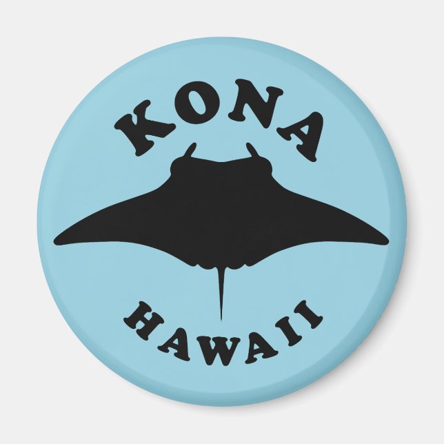 Imán Manta Ray buceando en Kona, Hawaii (Frente)