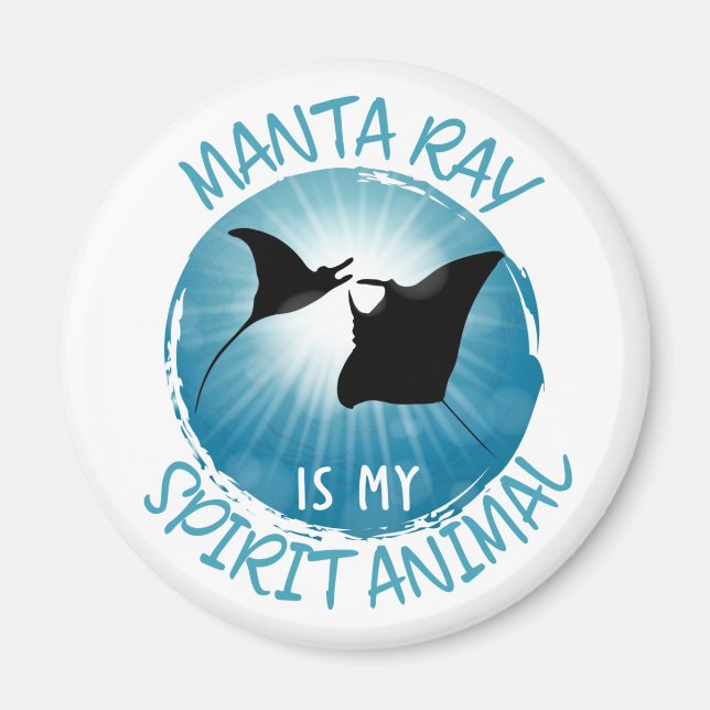 Imán Manta Ray es mi animal espiritual (Frente)