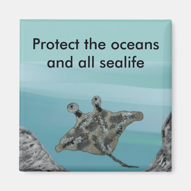 Imán Manta Ray Habitat Protection Magnet (Frente)