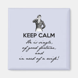 Imán Mantén la calma - es soltero... Sr. Darcy Vintage